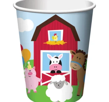 Farmhouse Fun 9oz Hot/Cold Paper Cups - 8 Piece Count (Party Supplies)