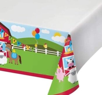 Farmhouse Fun Plastic Table Cover 54" x 108" - 1 Piece Count (Party Supplies)