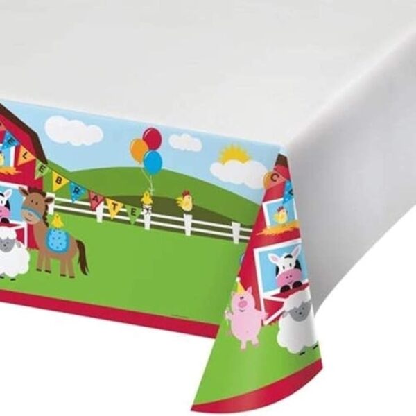 Farmhouse Fun Plastic Table Cover 54" x 108" - 1 Piece Count (Party Supplies)