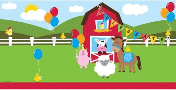Farmhouse Fun Plastic Table Cover 54" x 108" - 1 Piece Count (Party Supplies) - Image 2