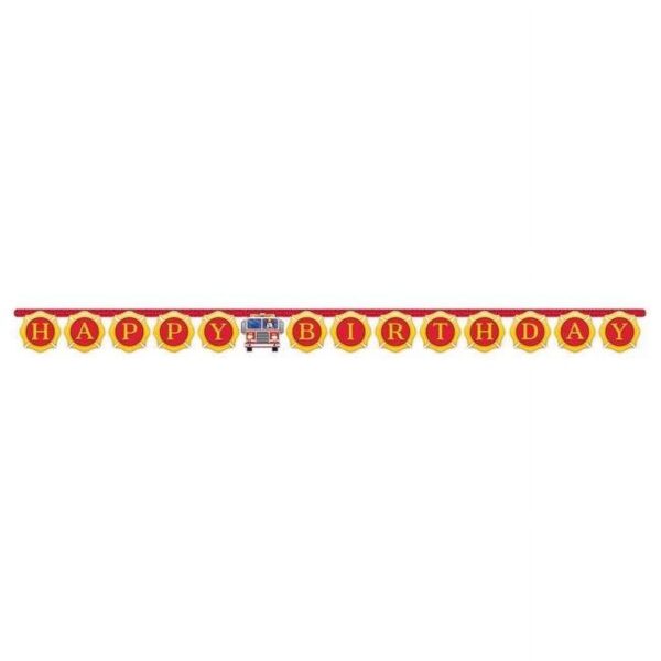 Flaming Fire Jointed Banner - 1 Count (Party Supplies) {Creative Converting}