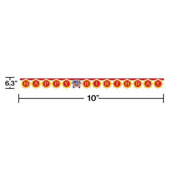 Flaming Fire Jointed Banner - 1 Count (Party Supplies) {Creative Converting} - Image 3
