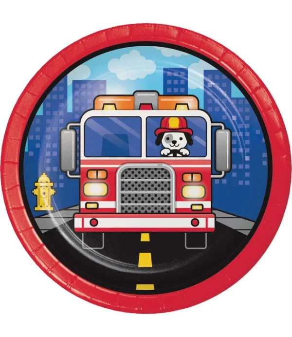 Flaming Fire 7" Luncheon Plate - 8 Count (Party Supplies) {Creative Converting}