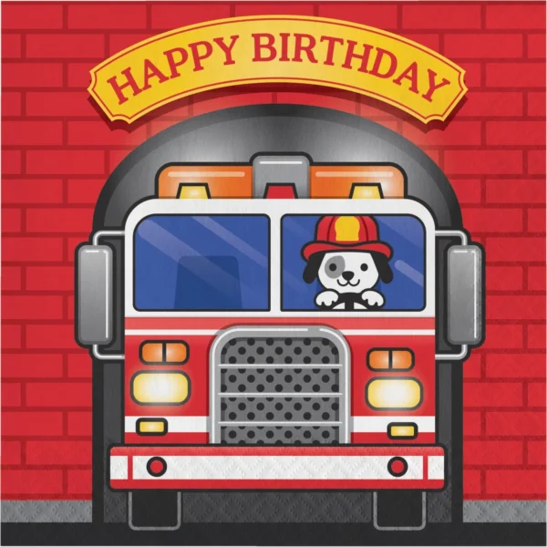 Flaming Fire 'Happy Birthday' Napkin - 16 Count (Party Supplies) {Creative Converting}