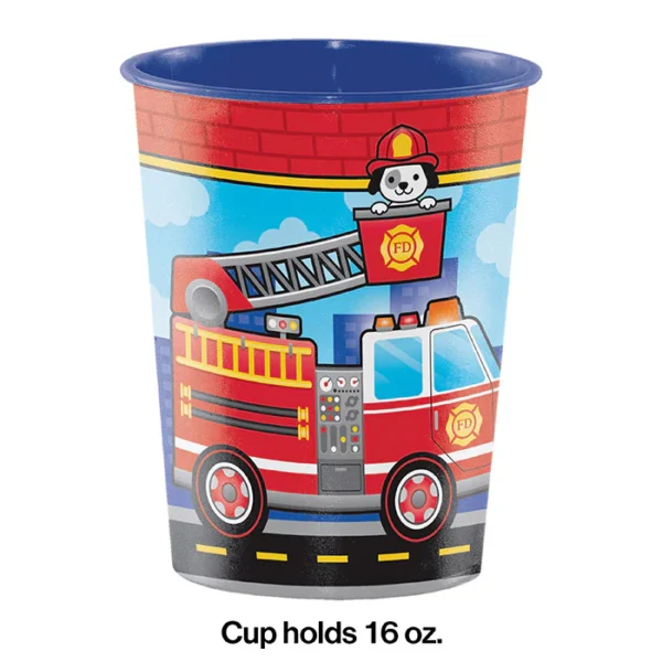 Flaming Fire 16oz Plastic Party Cup - 1 Count (Party Supplies) {Creative Converting} - Image 3