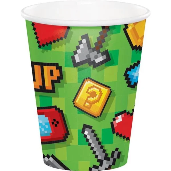 Gaming Party B9oz Hot/Cold Paper Cups - 8 Count (Party Supplies) {Creative Converting}