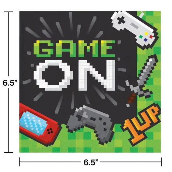 Gaming Party Luncheon Napkin - 16 Count (Party Supplies) {Creative Converting} - Image 3