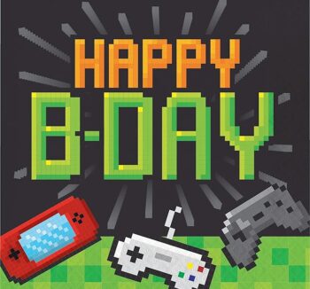 Gaming Party 'Happy Birthday' Luncheon Napkin - 16 Count (Party Supplies) {Creative Converting}