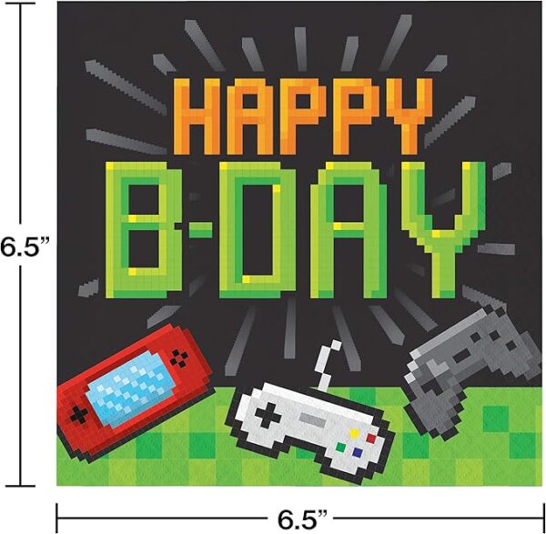 Gaming Party 'Happy Birthday' Luncheon Napkin - 16 Count (Party Supplies) {Creative Converting} - Image 3