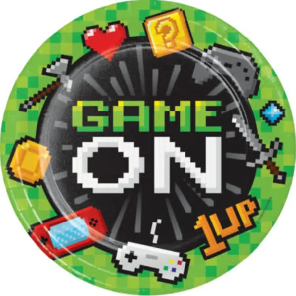 Gaming Party 9" Luncheon Plate - 8 Count (Party Supplies) {Creative Converting}