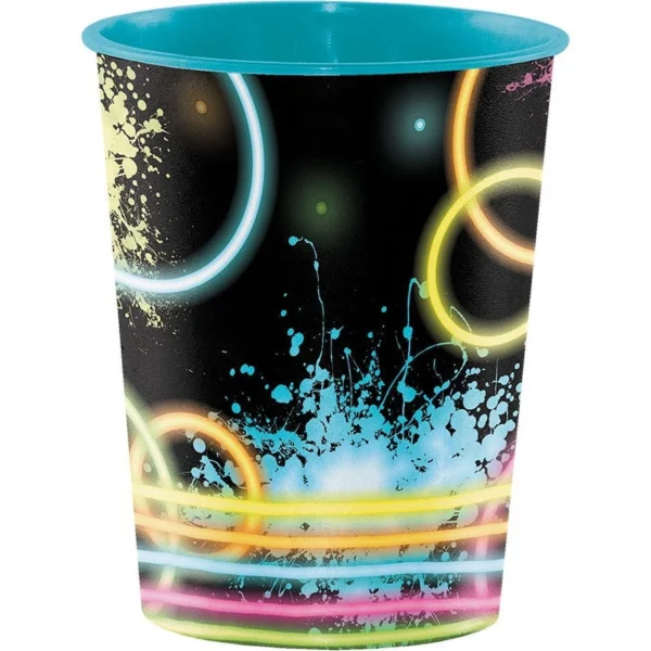 Glow Party 16oz Plastic Favor Cups - 1 Count  (Party Supplies)