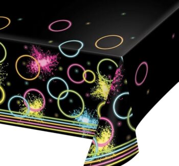 Glow Party 54" x 102" Plastic Table Covering - 1 Count (Party Supplies)