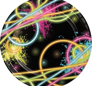 Glow Party 7" Dessert Plate - 8 Count (Party Supplies)