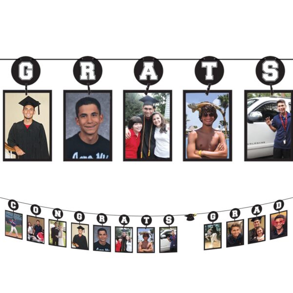 Graduation Photo Garland - 1 Count (Party Supplies)