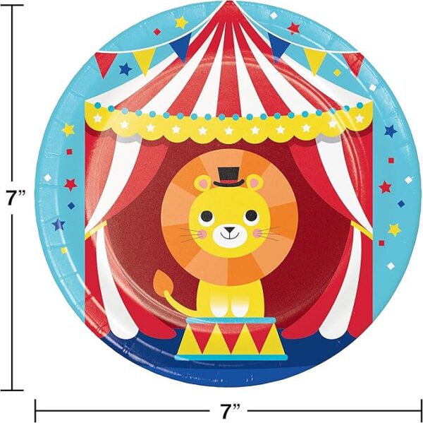 Happy Jungle 7" Circus Lion Plate - 8 Piece Count (Party Supplies) - Image 3