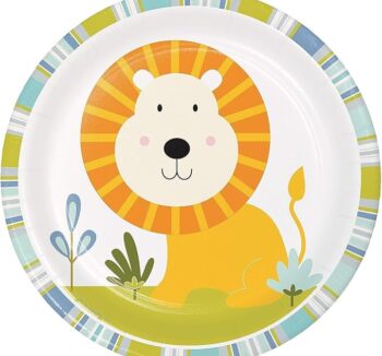 Happy Jungle 7" Dessert Luncheon Plate - 8 Piece Count (Party Supplies)