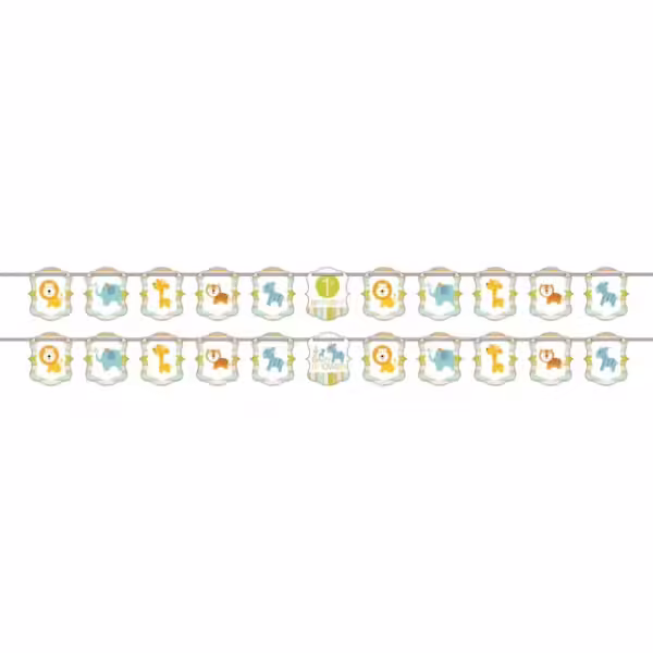 Happy Jungle Ribbon Banner - 1 Piece Count (Party Supplies)