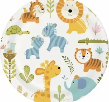 Happy Jungle Luncheon Plate - 8 Piece Count (Party Supplies)