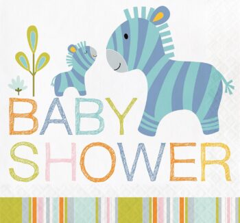 Happy Jungle Baby Shower Napkins - 16 Piece Count (Party Supplies)