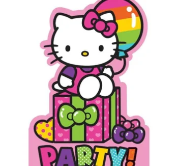 Hello Kitty Rainbow Invitations - 8 Count (Party Supplies)