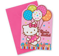 Hello Kitty Balloon Dream Invitations - 8 Count (Party Supplies)