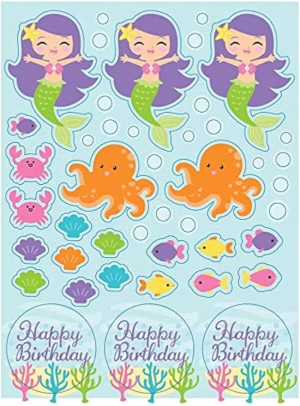 Mermaid Friends Stickers - 4 Count (Party Favors) {Creative Converting}