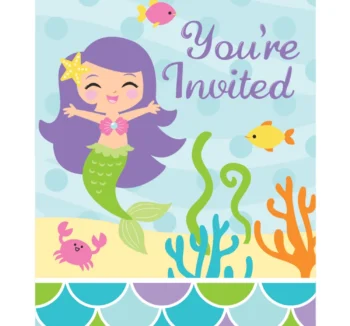 Mermaid Friends Invitations - 8 Count (Party Supplies) {Creative Converting}
