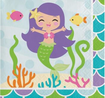 Mermaid Friends Beverage Napkin - 16 Count (Party Supplies) {Creative Converting}