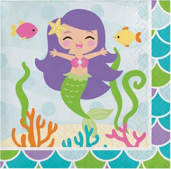 Mermaid Friends Beverage Napkin - 16 Count (Party Supplies) {Creative Converting}
