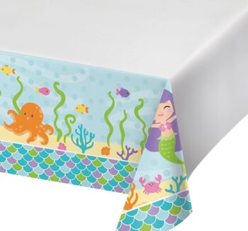 Mermaid Friends Plastic Tablecover 54" x 102" - 1 Count (Party Supplies) {Creative Converting}