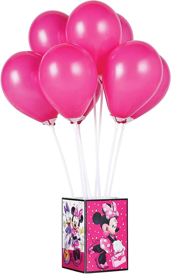 Minnie Mouse Happy Helpers 5" Air-Filled Latex Balloon Centerpiece - 1 Count (Party Supplies)