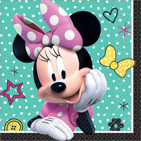 Minnie Mouse Happy Helpers Beverage Napkin - 16 Count (Party Supplies)