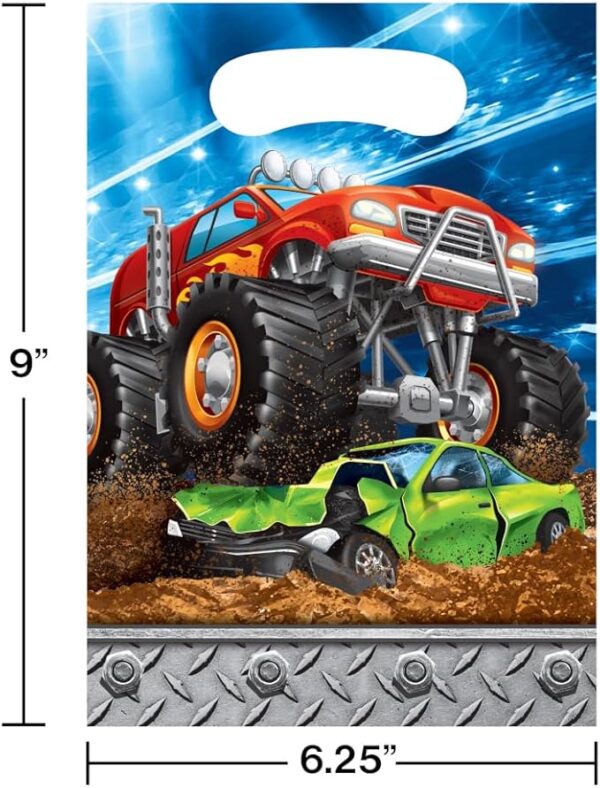 Monster Truck Loot Bags - 8 Count (Party Supplies) {Creative Converting} - Image 3