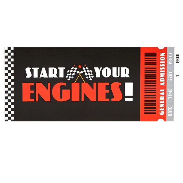 Racecar Racing Party Invitations - 8 Count (Party Supplies)