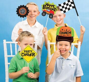 Monster Truck Photo Booth Props - 10 Count (Party Supplies, Party Favors) {Creative Converting}
