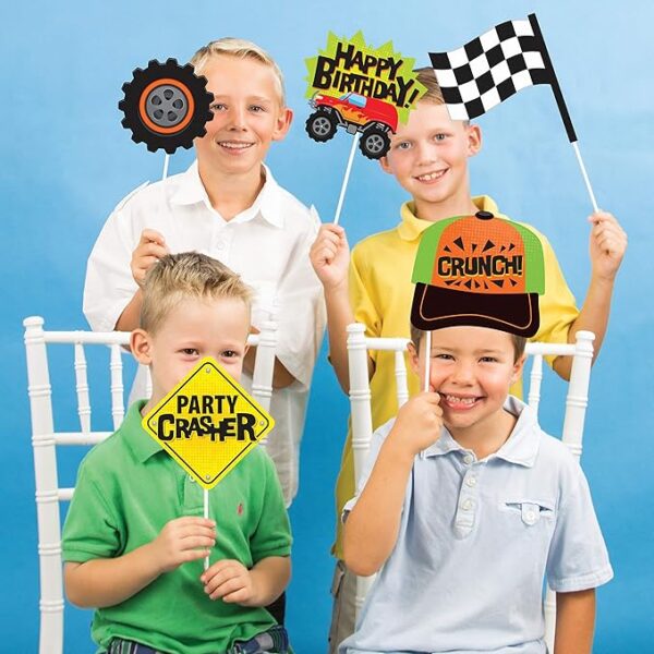 Monster Truck Photo Booth Props - 10 Count (Party Supplies, Party Favors) {Creative Converting}