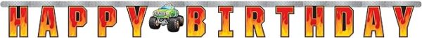 Monster Truck 'Happy Birthday' Jointed Banner - 1 Count (Party Supplies) {Creative Converting}