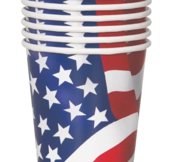 USA 4th of July 9oz Party Cups - 8 Count (Party Supplies)