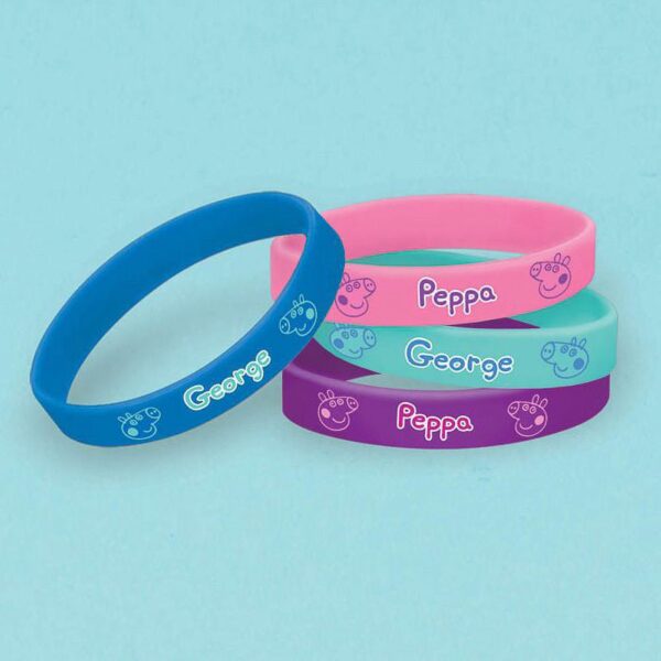 Peppa Pig Rubber Bracelets - 6 Piece Count (Party Supplies, Party Favor)