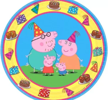 Peppa Pig 7" paper plate - 8 Piece Count (Party Supplies)