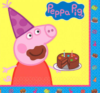 Peppa Pig Luncheon Napkin - 16 Piece Count (Party Supplies)