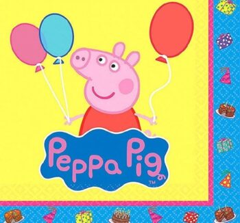 Peppa Pig Beverage Napkin - 16 Piece Count (Party Supplies)