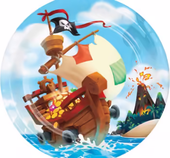 Pirate Treasure 9" Paper Dinner Plates - 8 Count (Party Supplies) {Creative Converting}