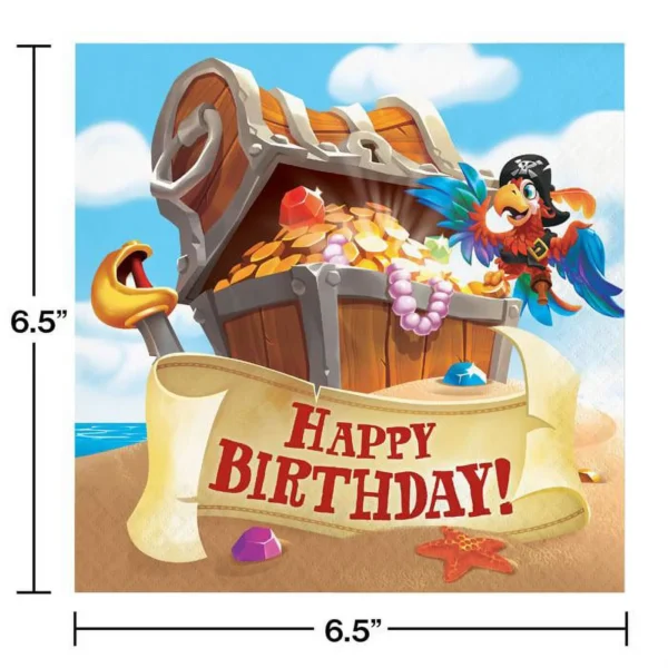 Pirate Treasure Luncheon Napkin - 16 Count (Party Supplies) {Creative Converting} - Image 3