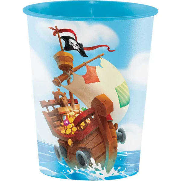 Pirate Treasure 16oz Plastic Favor Cup - 1 Count (Party Supplies, Party Favor) {Creative Converting}
