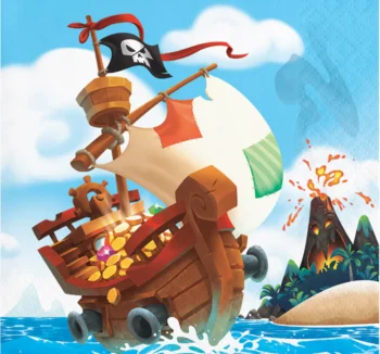 Pirate Treasure 5" Beverage Napkin - 16 Count (Party Supplies) {Creative Converting}