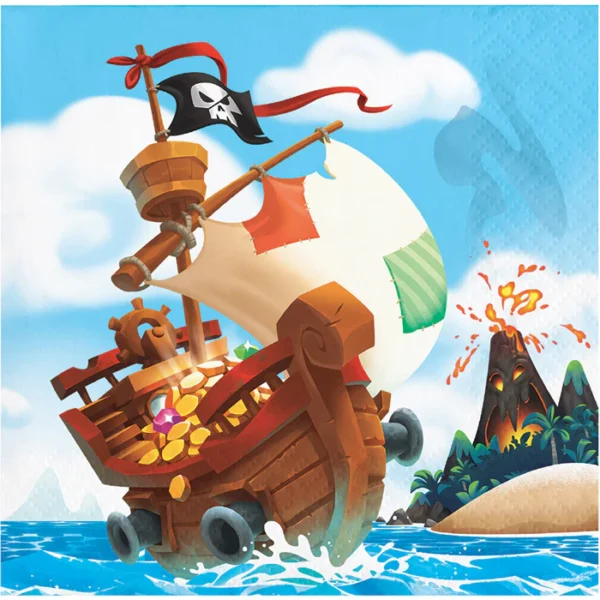 Pirate Treasure 5" Beverage Napkin - 16 Count (Party Supplies) {Creative Converting}