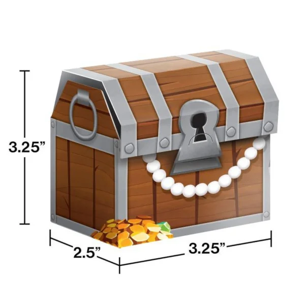Pirate Treasure Pirate Favor Boxes - 8 Count (Party Supplies, Party Favors) {Creative Converting} - Image 3