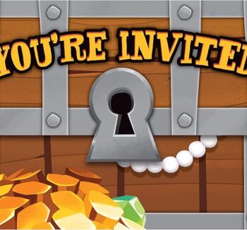 Pirate Treasure Pirate Invitations (Folded) - 8 Count (Party Supplies) {Creative Converting}