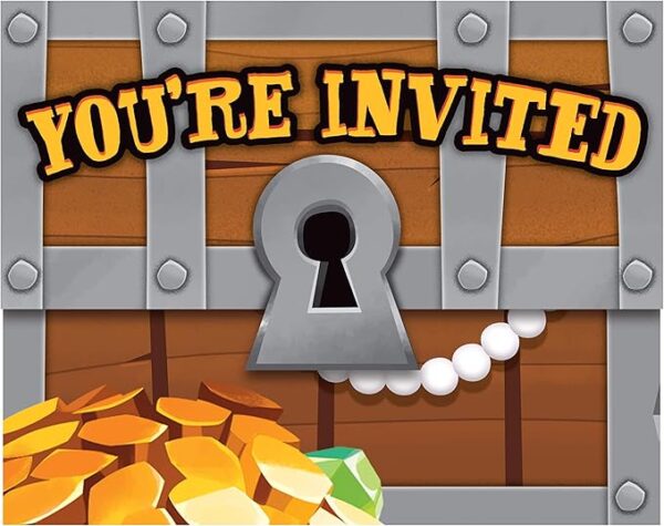 Pirate Treasure Pirate Invitations (Folded) - 8 Count (Party Supplies) {Creative Converting}